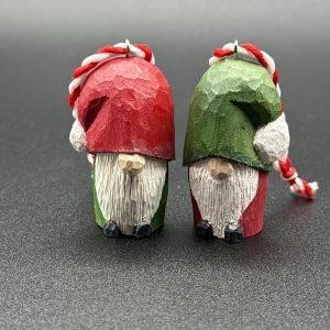 Hand Carved Gnome Ornament